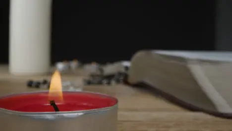 Close Up Shot of Candle Burning