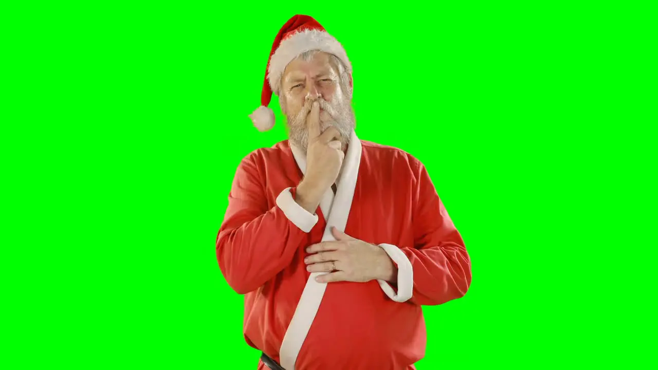 Santa claus using digital screen