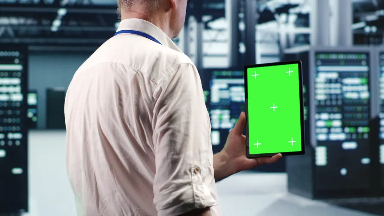 Green screen tablet servers monitoring