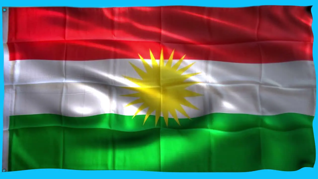 The flag of Kurdistan