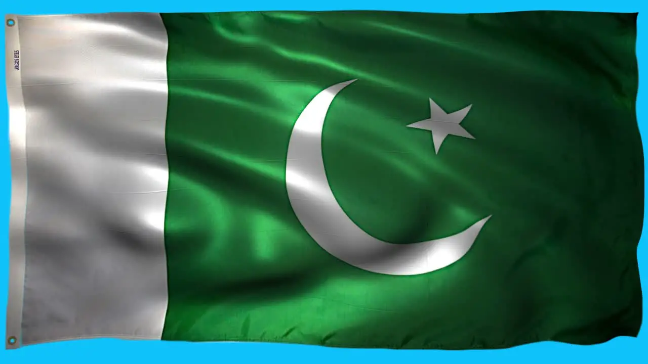 The flag of pakistan