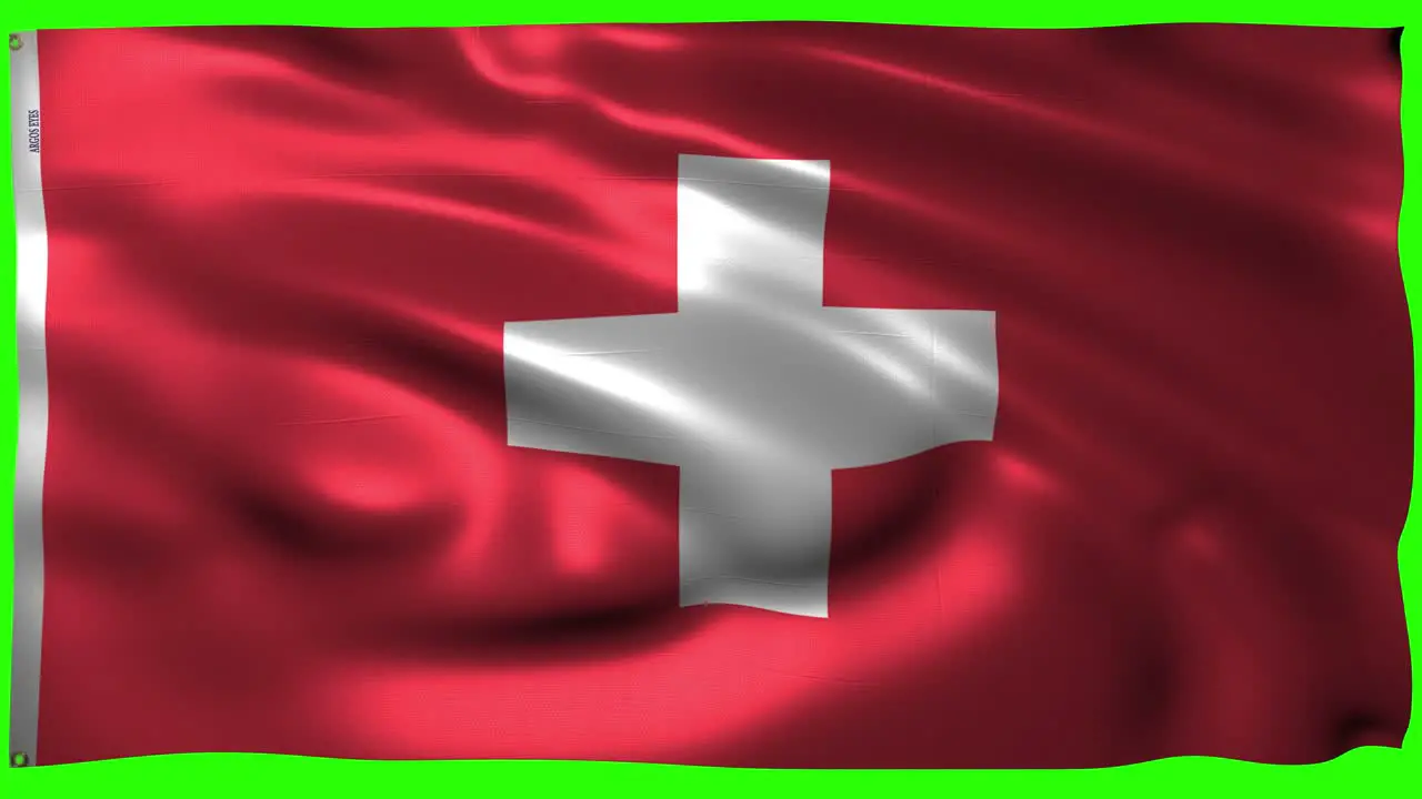 The Flag of Switzerland Chroma Key