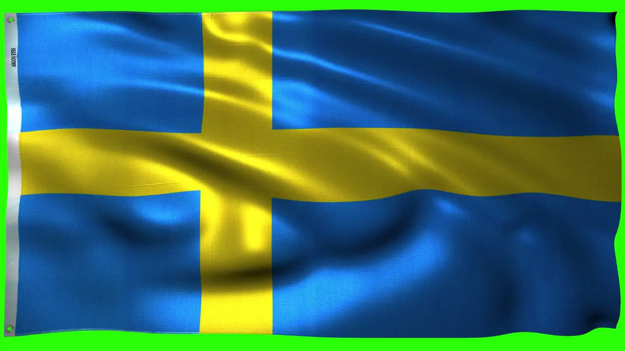 The Flag of Sweden Chroma Key