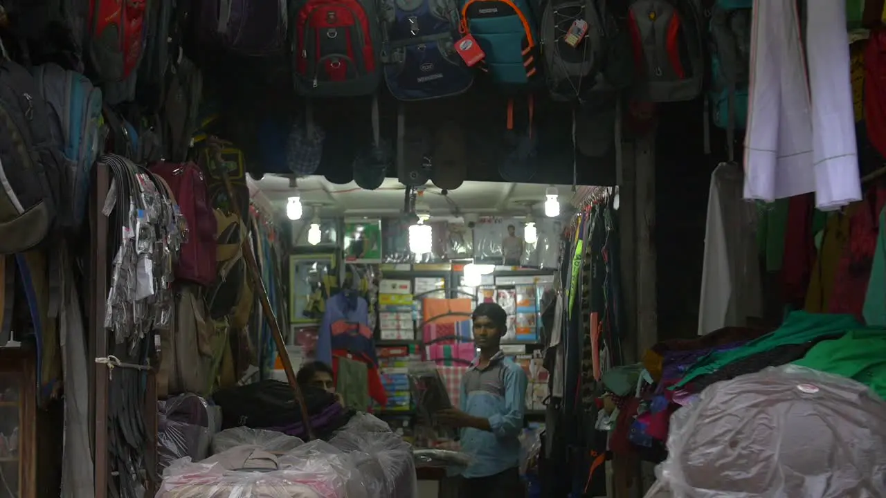 Indian Shopkeeper in Small Shop