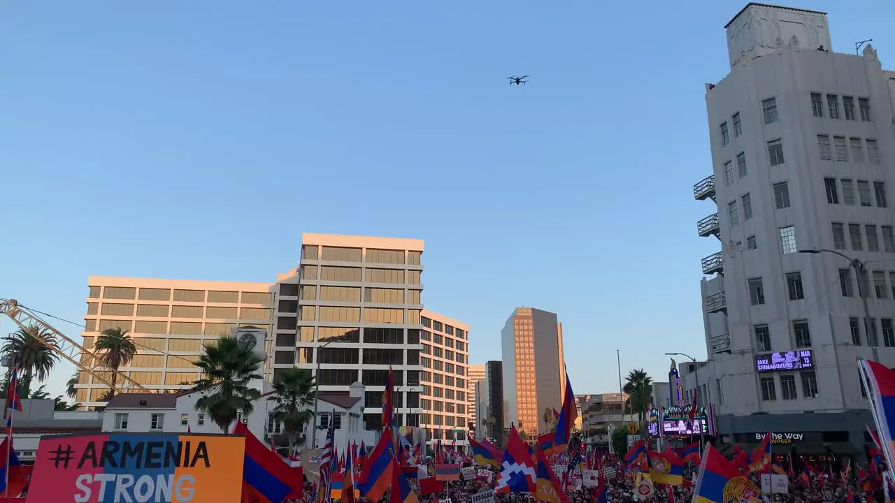 Pro Armenia Protest in Beverly Hills California