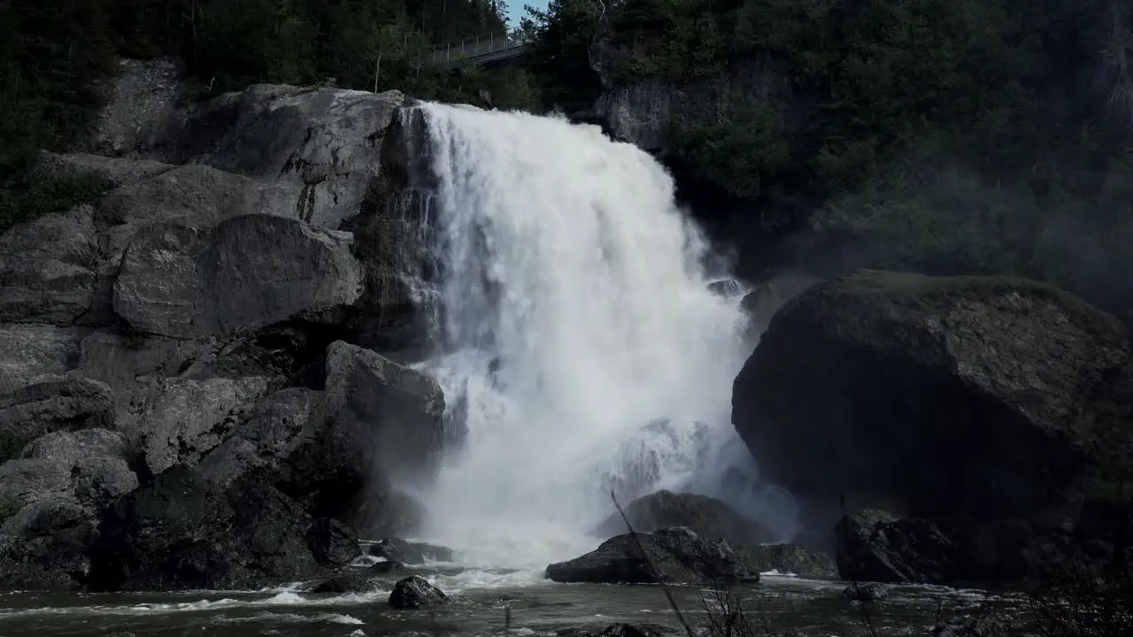 A beautiful rocky waterfall in Rimouski-Neigette Canada wide