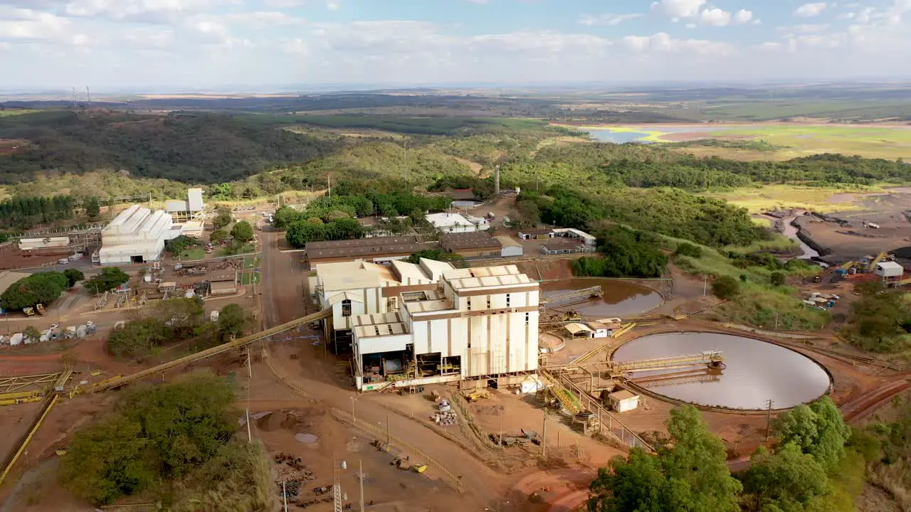 Drone view of niobium beneficiation and extraction plant