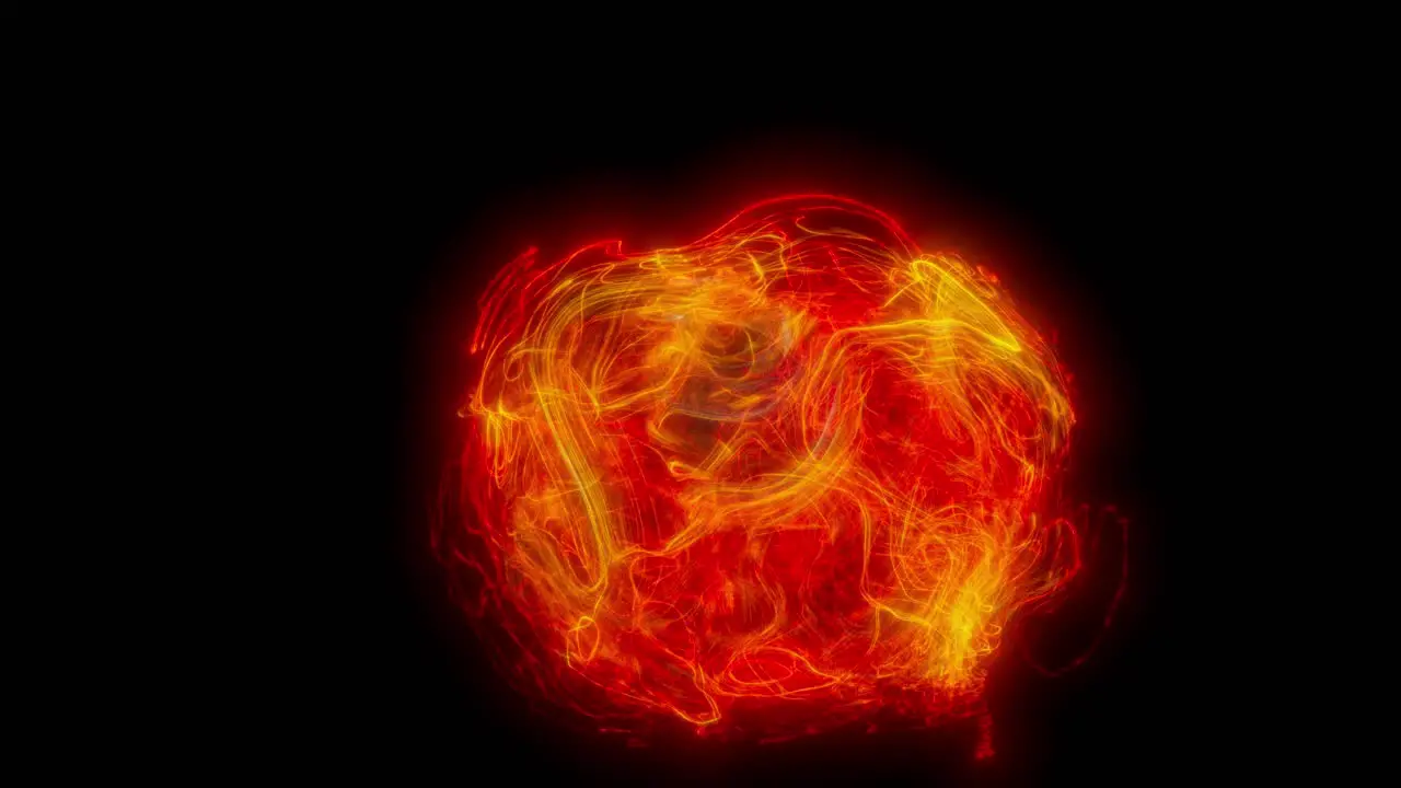 hot glowing energy wire abstract visualisation of atomic interaction