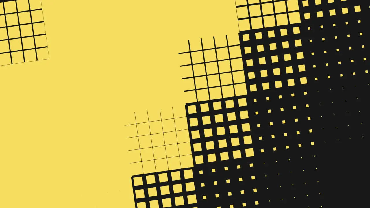 Yellow dots in rows pattern on black gradient