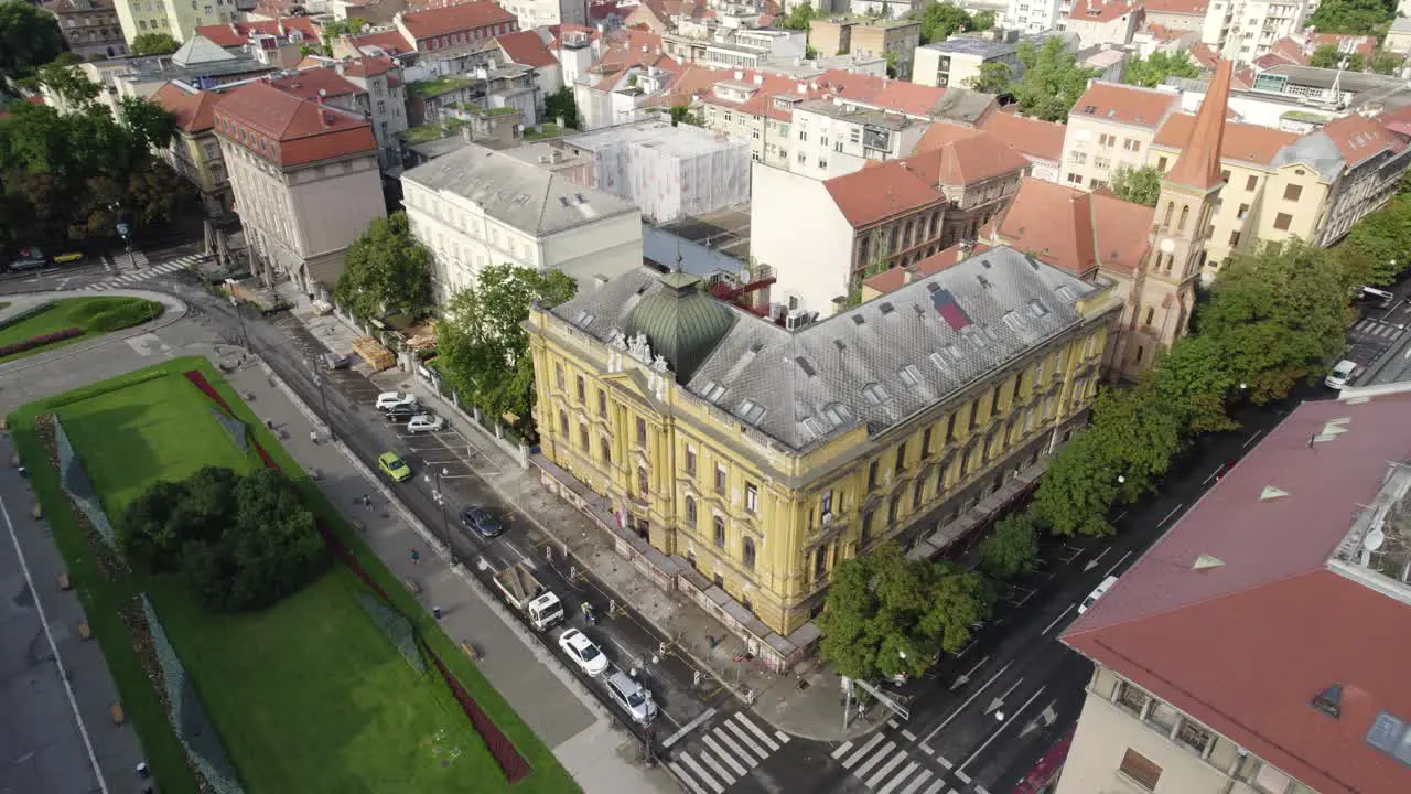 Aerial view of Croatian School Museum in Zagreb teaching and education museum