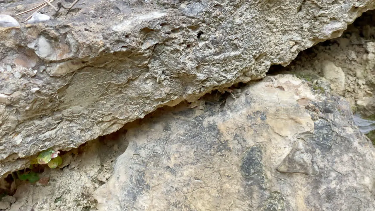 Close up of concrete at excavations of the sunpyramid in the Bosnian tale of the pyramids Bosnia and Herzegovina