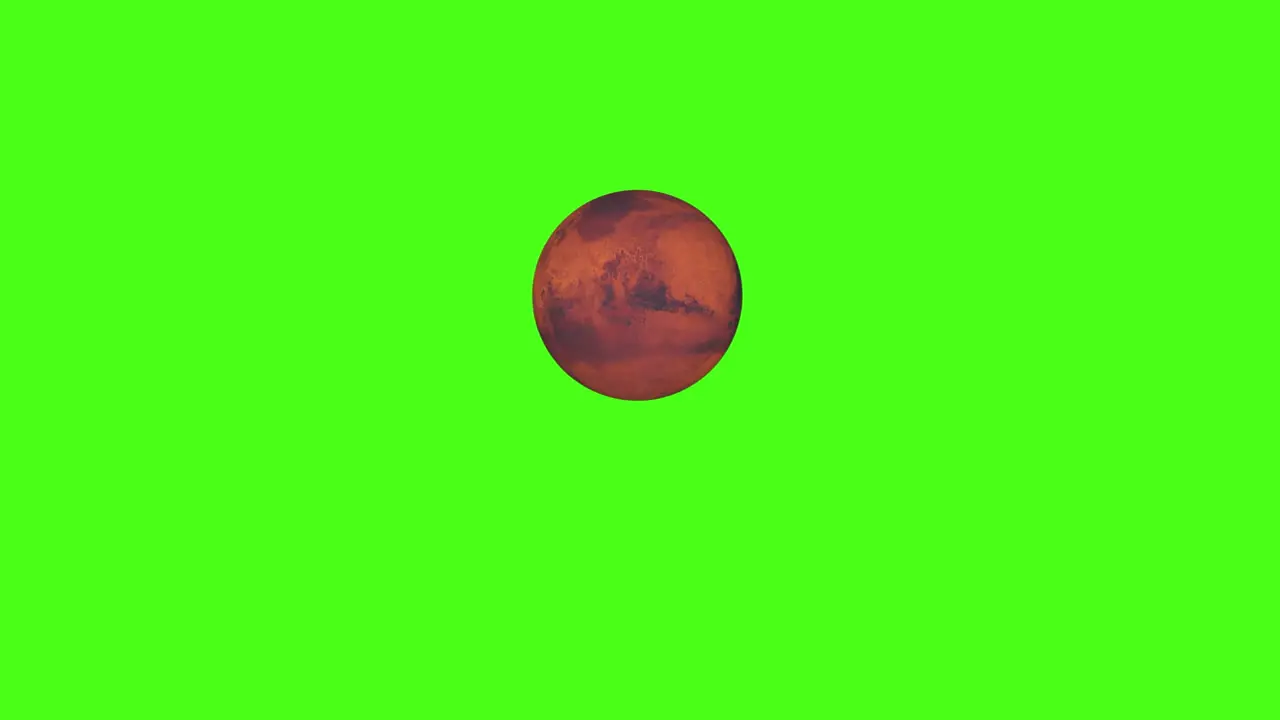 4K Green Screen Planet Mars Rotating Custom Background 3D CGI Animation