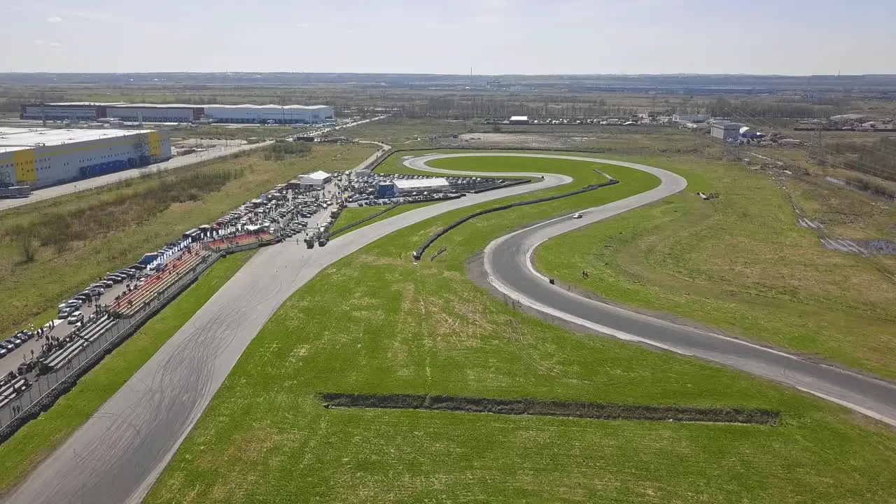 Race track aerial view in Saint-Petersburg Russia