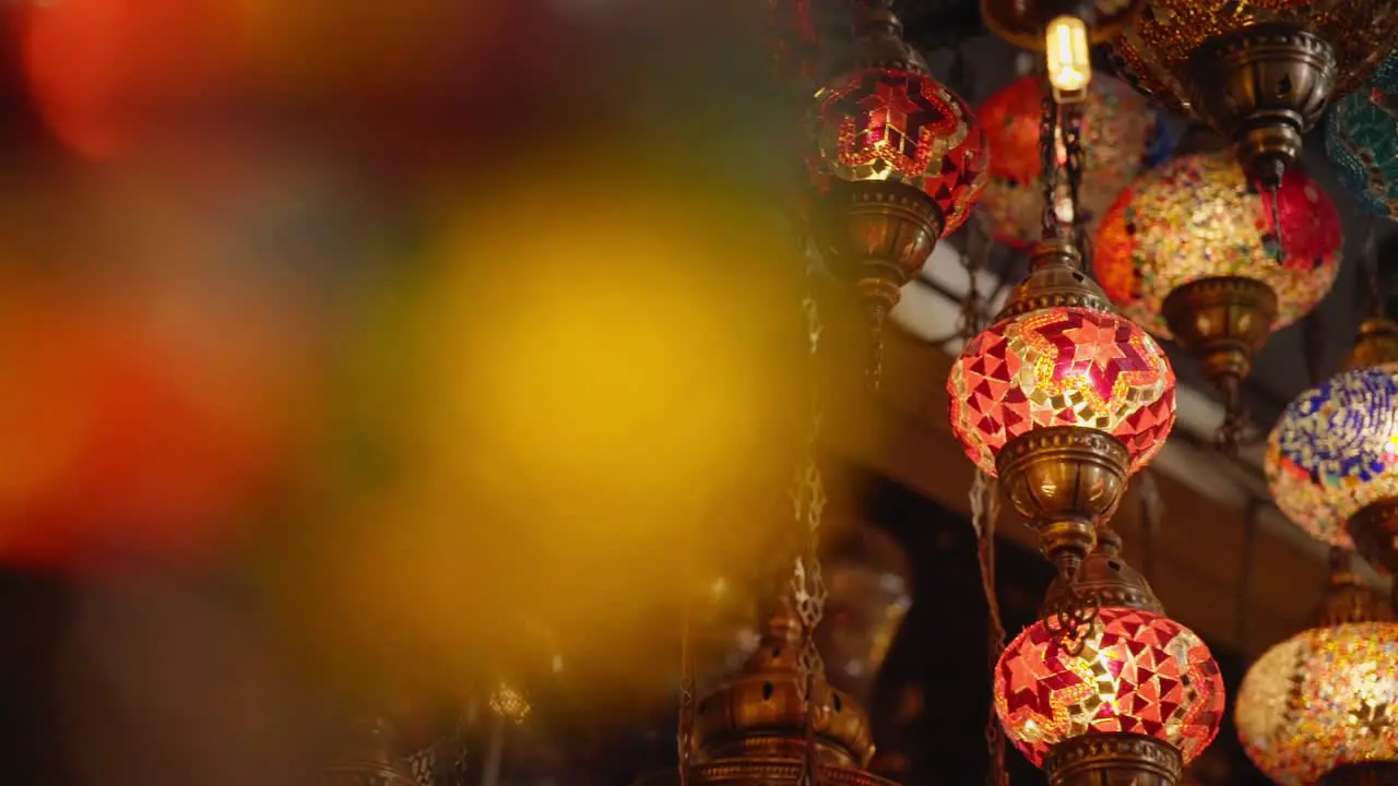 Bright And Colorful Traditional Turkish Lanterns In A Souvenir Shop In Göreme Cappadocia Turkey