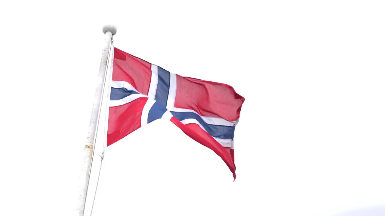 Norway flag on a white background