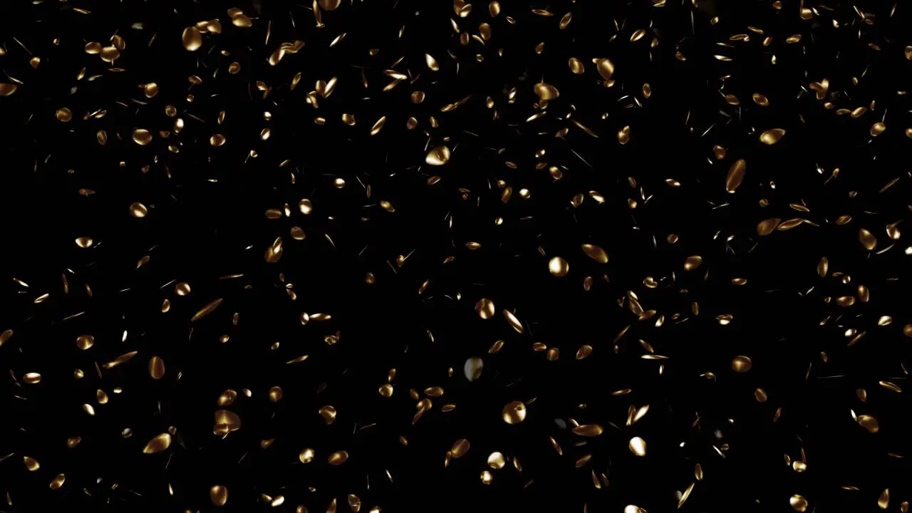 Golden Glossy Confetti Glittering Christmas Style Seamless Loop 4k Could Be Used for Birthdays Parties Celebration Christmas New Year or Holiday Project Related Videos