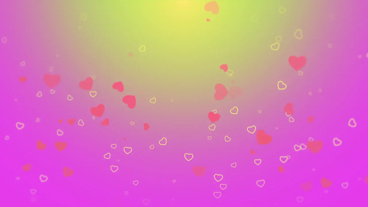 Hearts in the air vibrantly colorful background for websites and social media posts