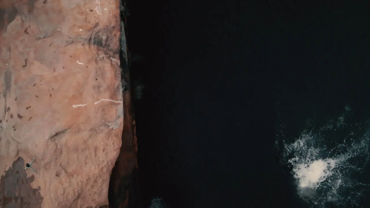 Cliff jumping slow-mo