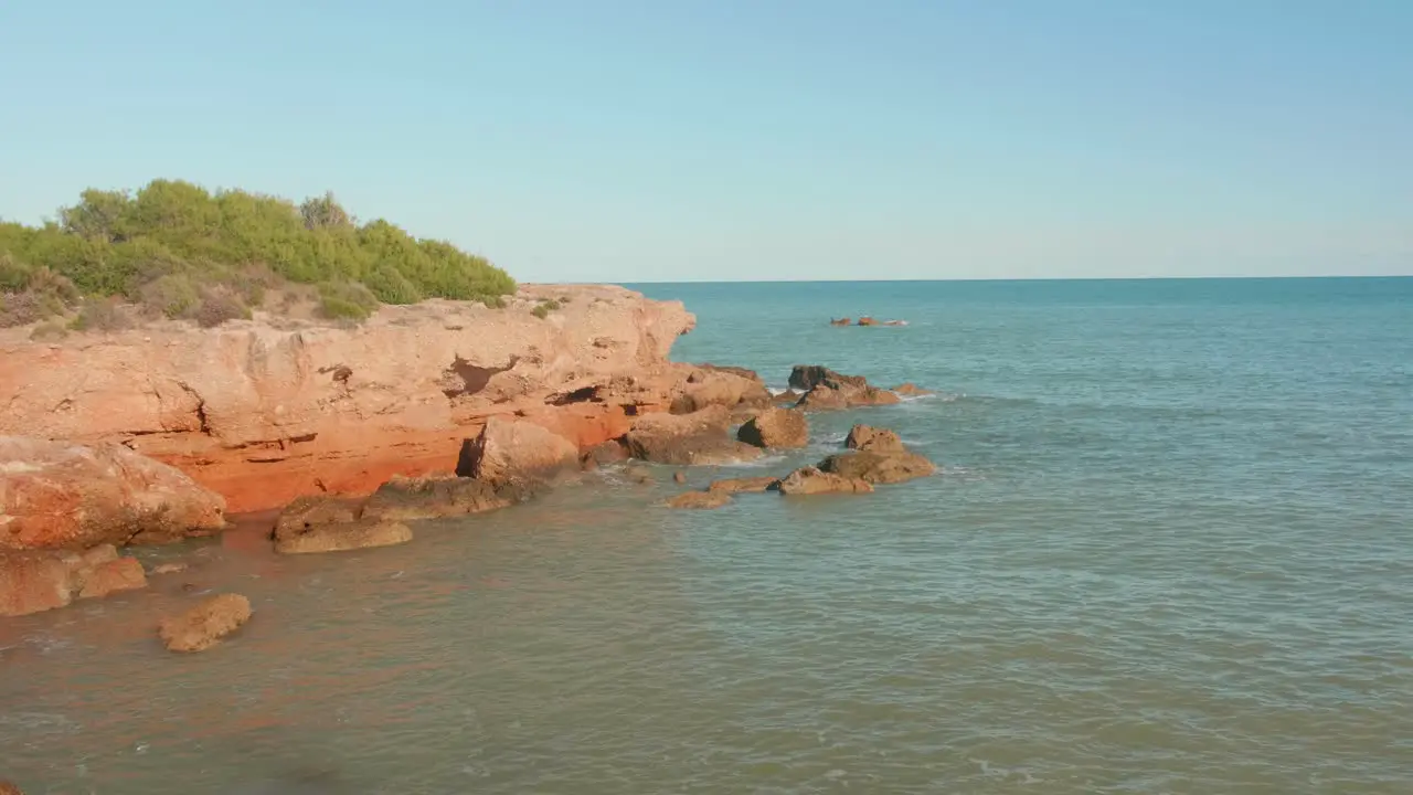 Beautiful natural cove on a summer day mediterranean sea