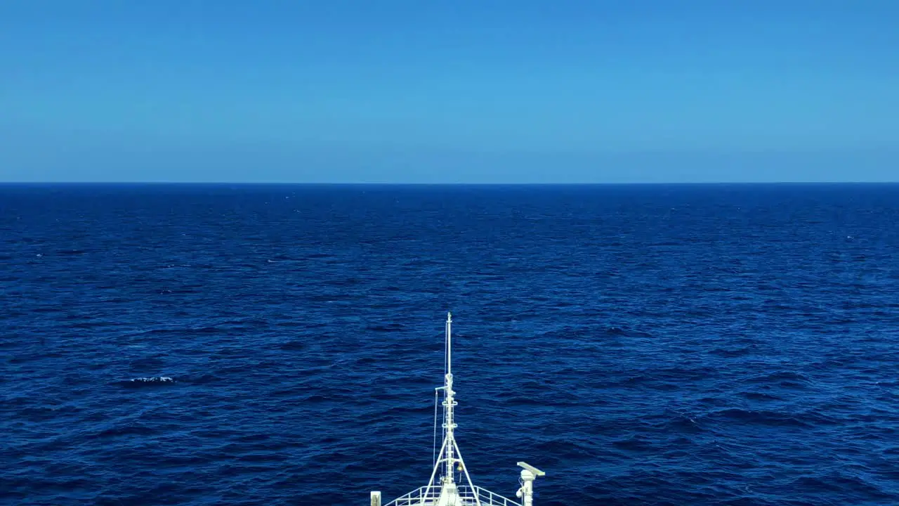 Ship navigating through the water to our destination