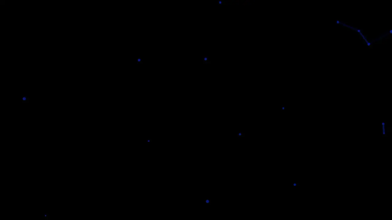 Small Blue particles in motion on dark background