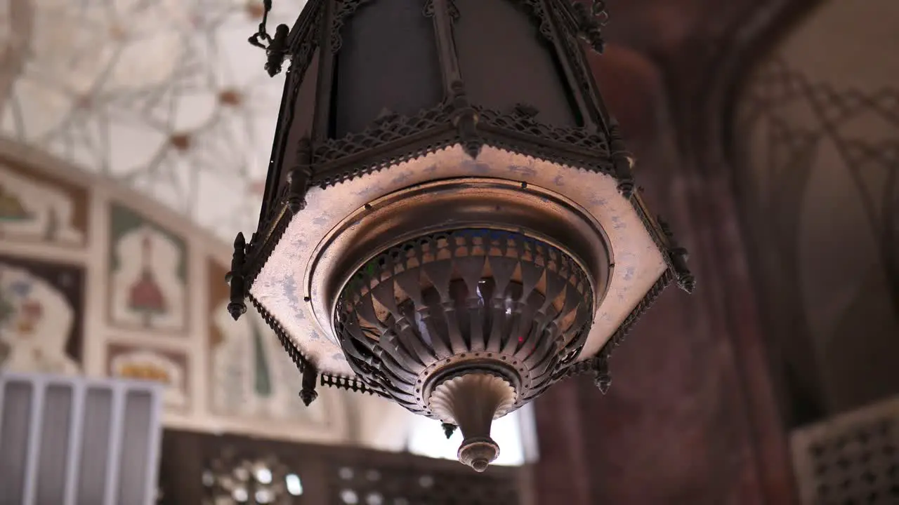 Video of a lamp burning inside the renowned Masjid Wazir Khan mosque in Delhi Gate walled city of Lahore Pakistan