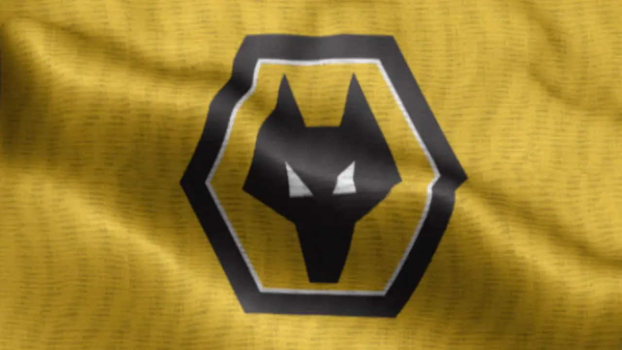 4k animated loop of a waving flag of the Premier League football-soccer Watford team in the UK