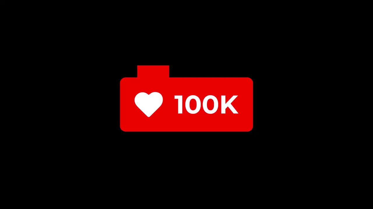 Like Icon Like or love Counting for Social Media 1-100K Likes on transparent background