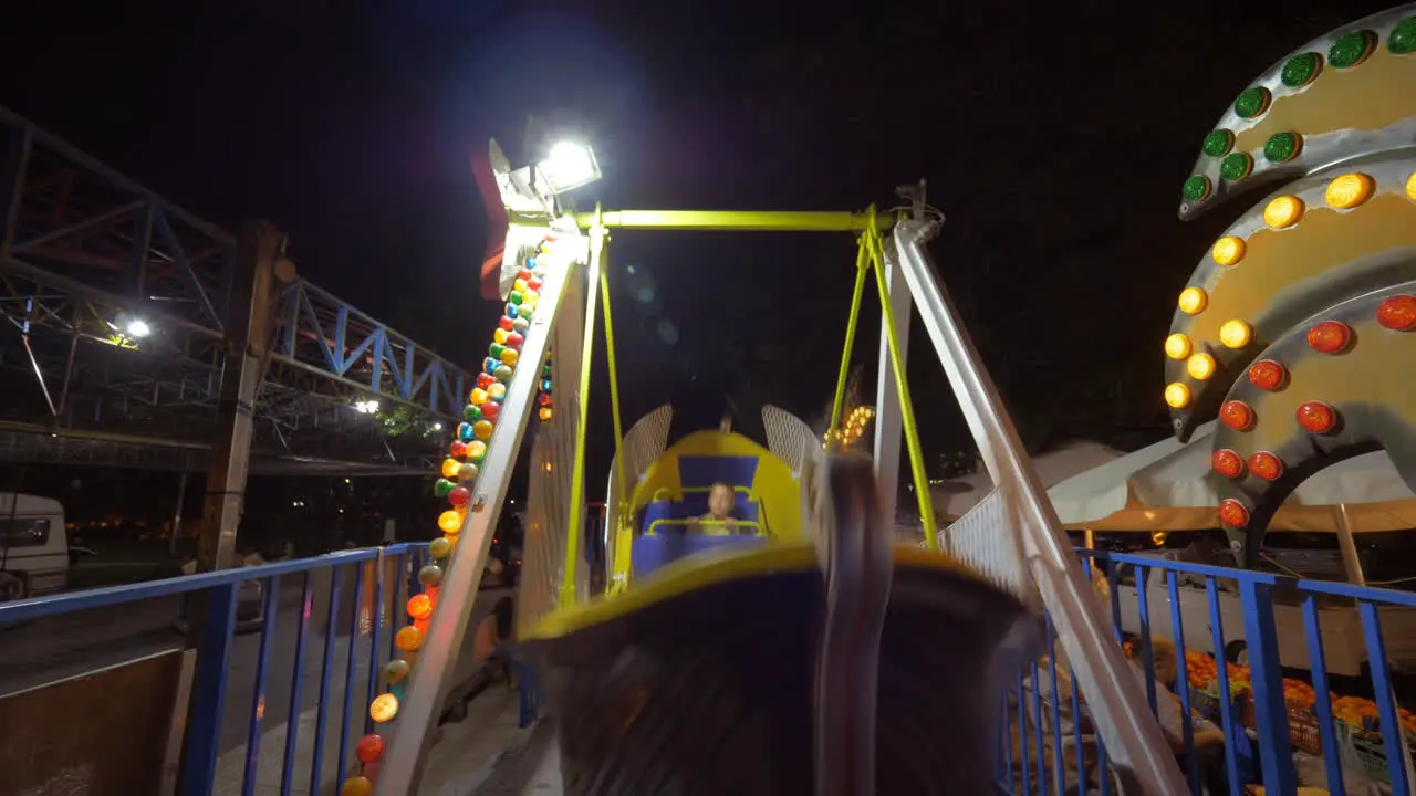 Swing boat ride in amusement park