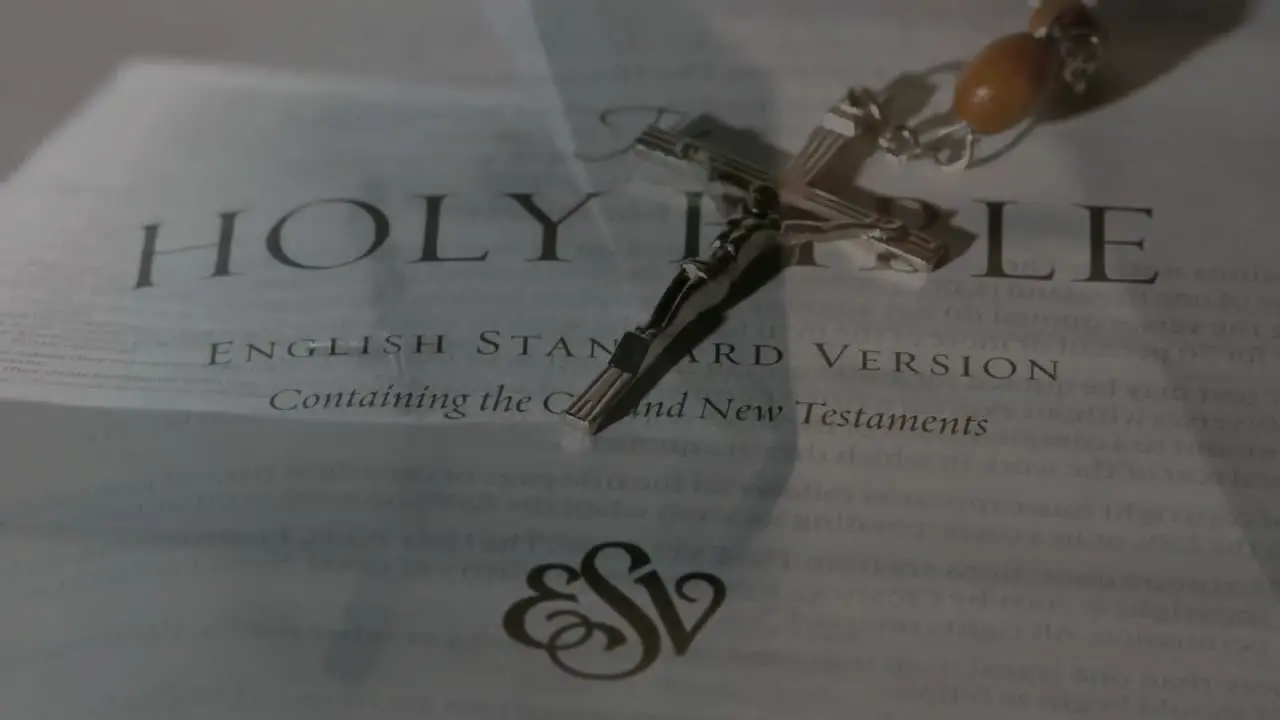 Holy bible and the crucifix