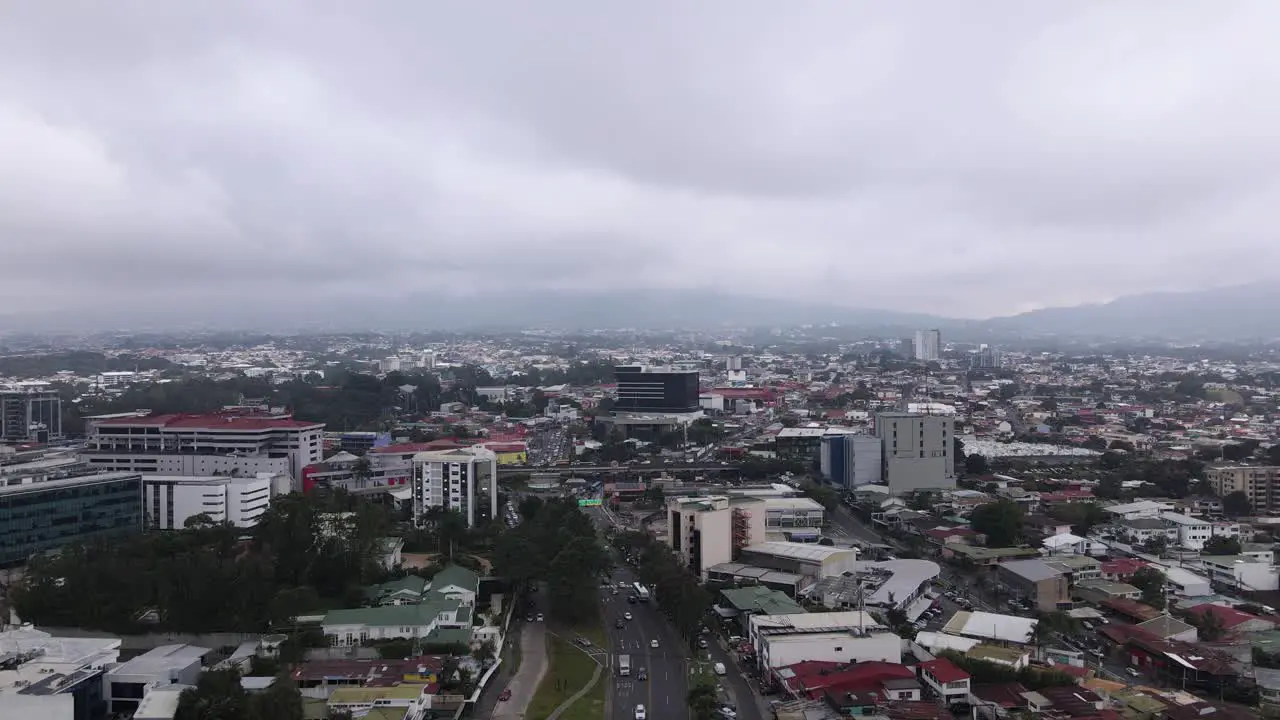 Beautiful panoramic aerial shot of San Jose city in Costa Rica