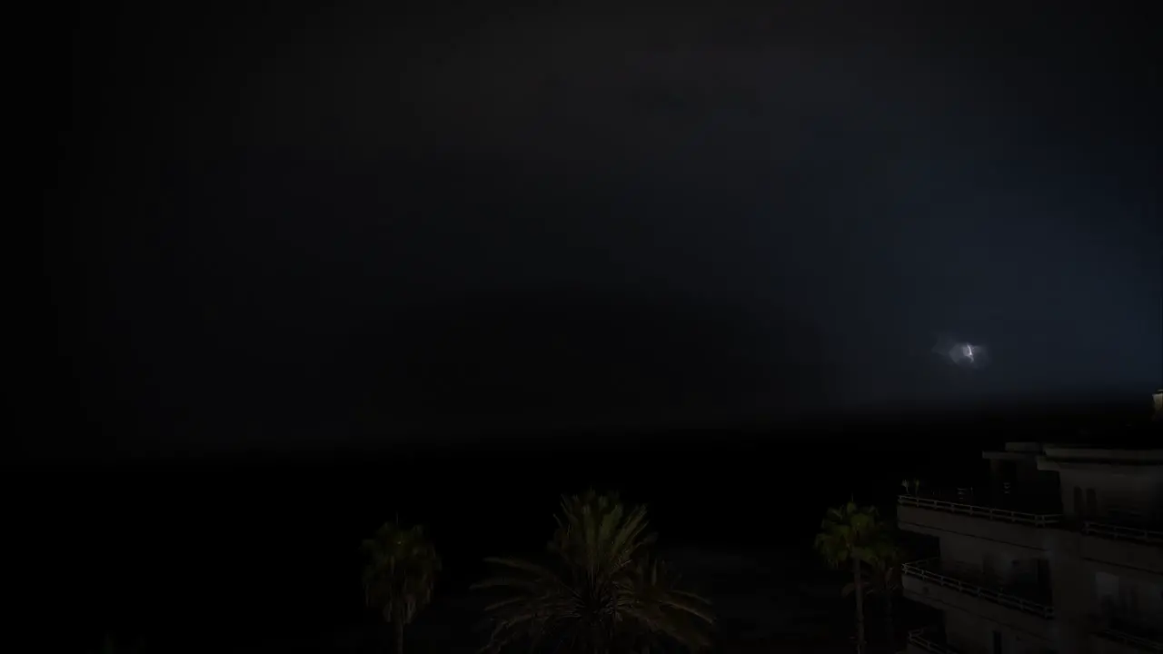 Timelapse of Thunderstorm Lightning in Cala Millor Llevant Mallorca