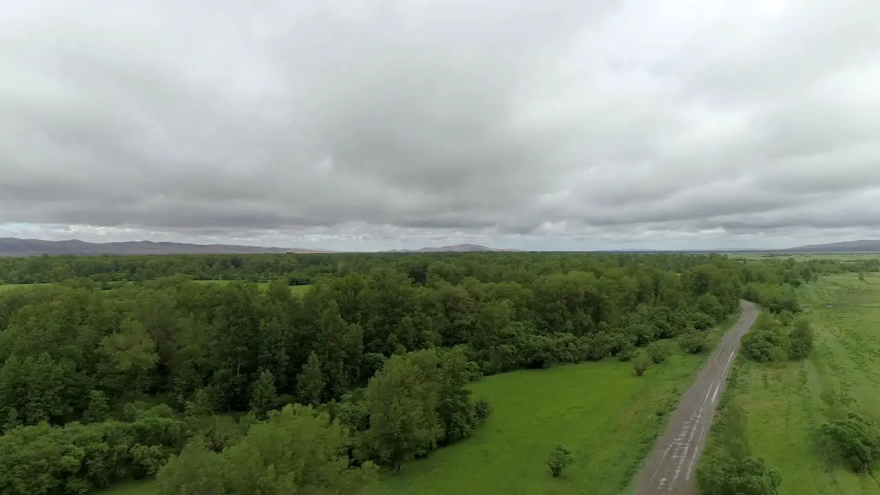 Road in Stormy Skies