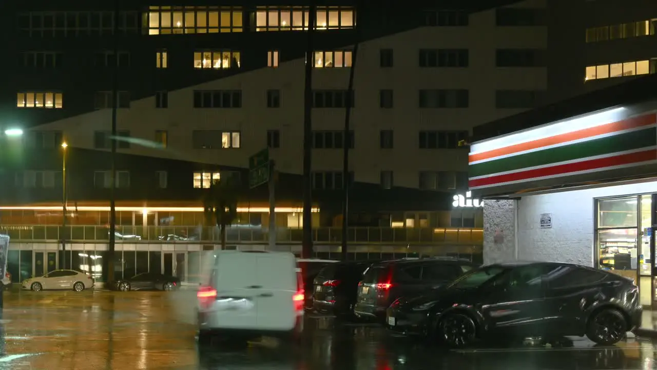 Time lapse of Connivence Store at night in Los Angeles California