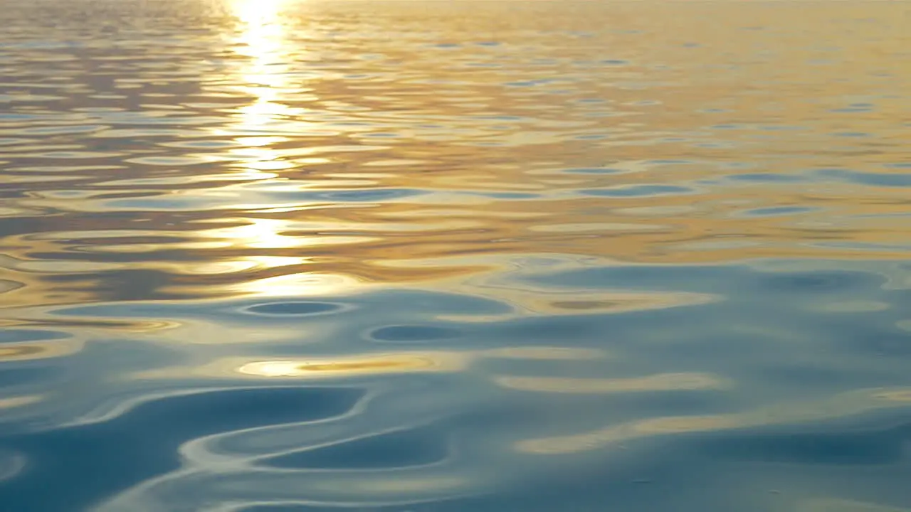 Rippling water with sunset reflection