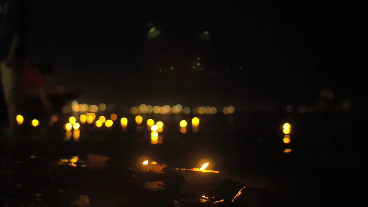 Candles On the River Ganges