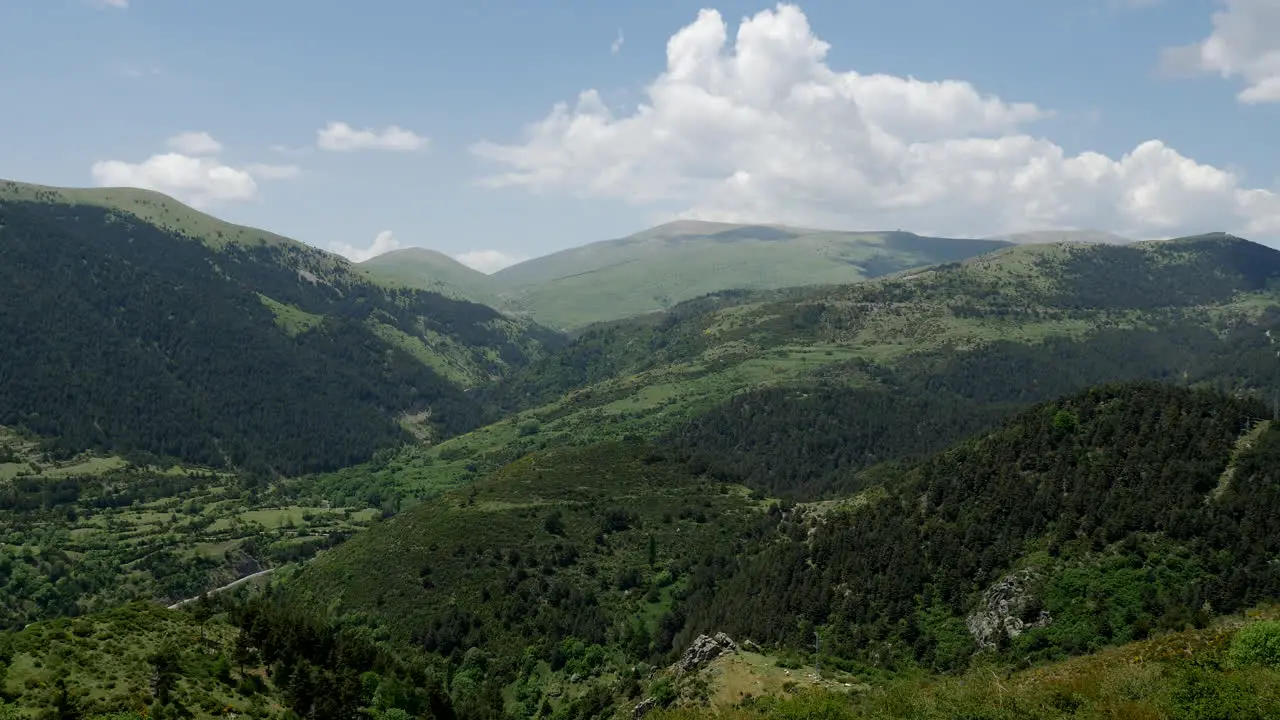 Spain Pre-Pyrenees Clouds Over Mountains