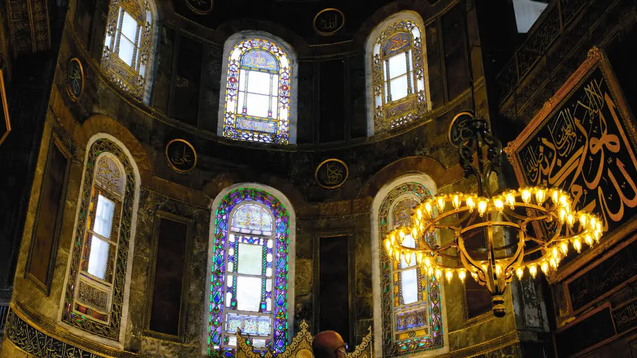 Low Angle Shot of Person Taking Photo In Ayasophia Mosque