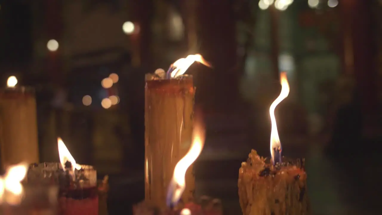 Candles in Taoist Temple Bangkok