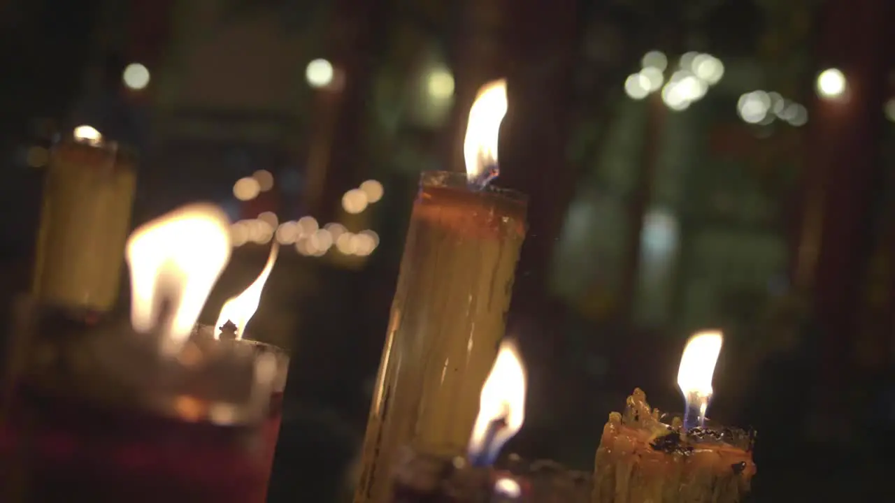 Candles in Taoist Temple Bangkok CU