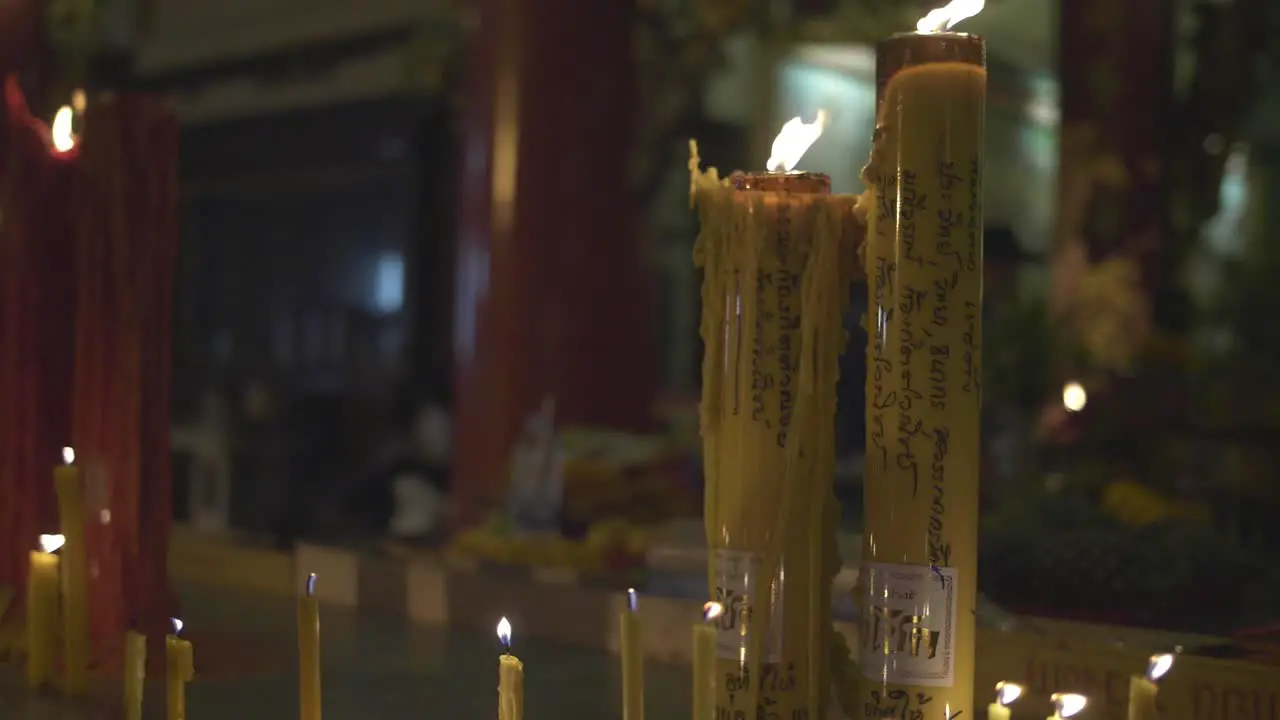 Candles in Taoist Temple in Bangkok