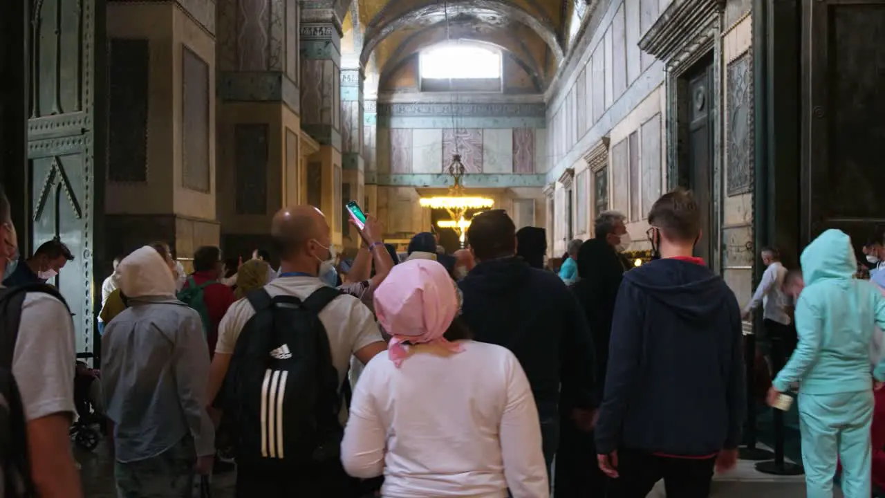 Tracking Shot Through Interior of Hagia Sophia