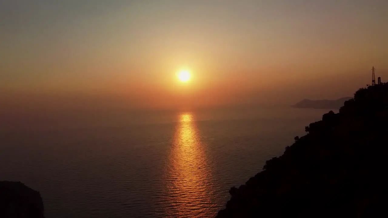 Sunset on a cliff on the Turquoise Coast of Turkey