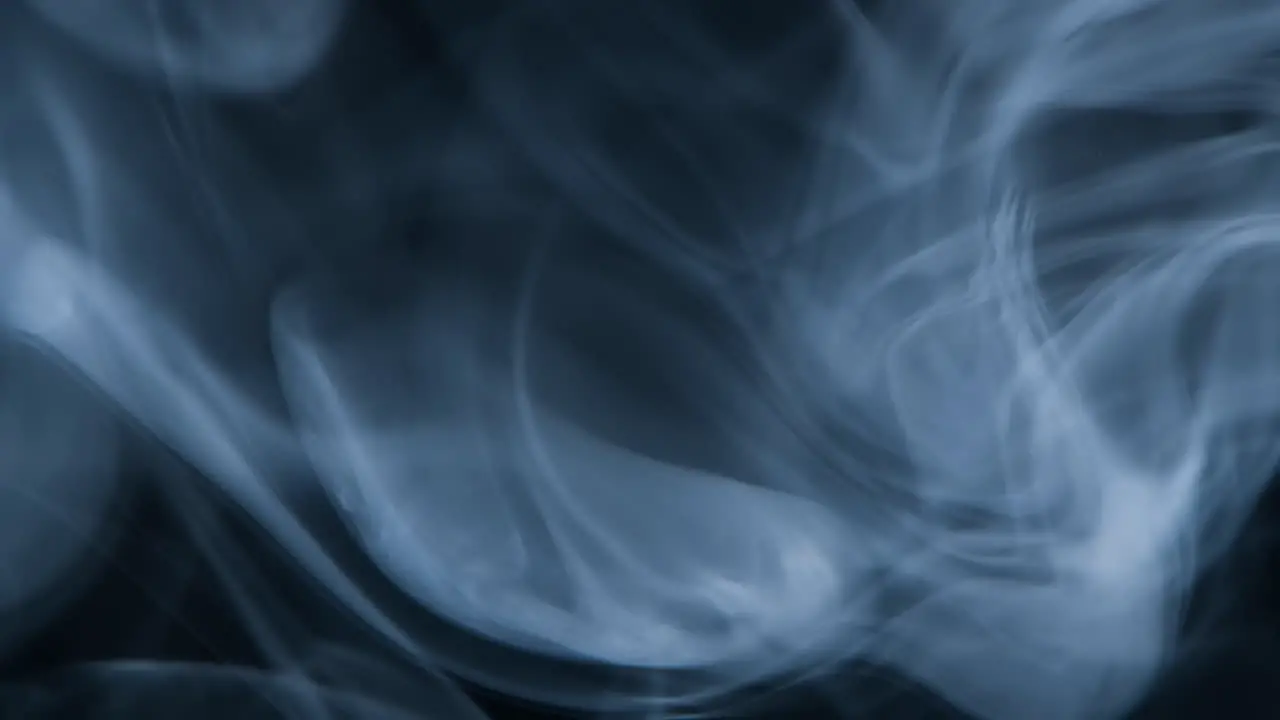 Slow motion of abstract white smoke against black background