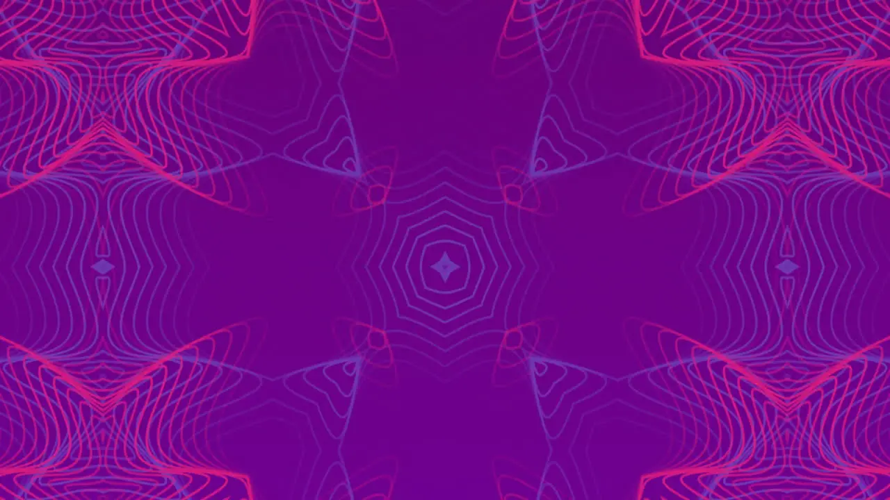 Animation of red shapes moving on purple background