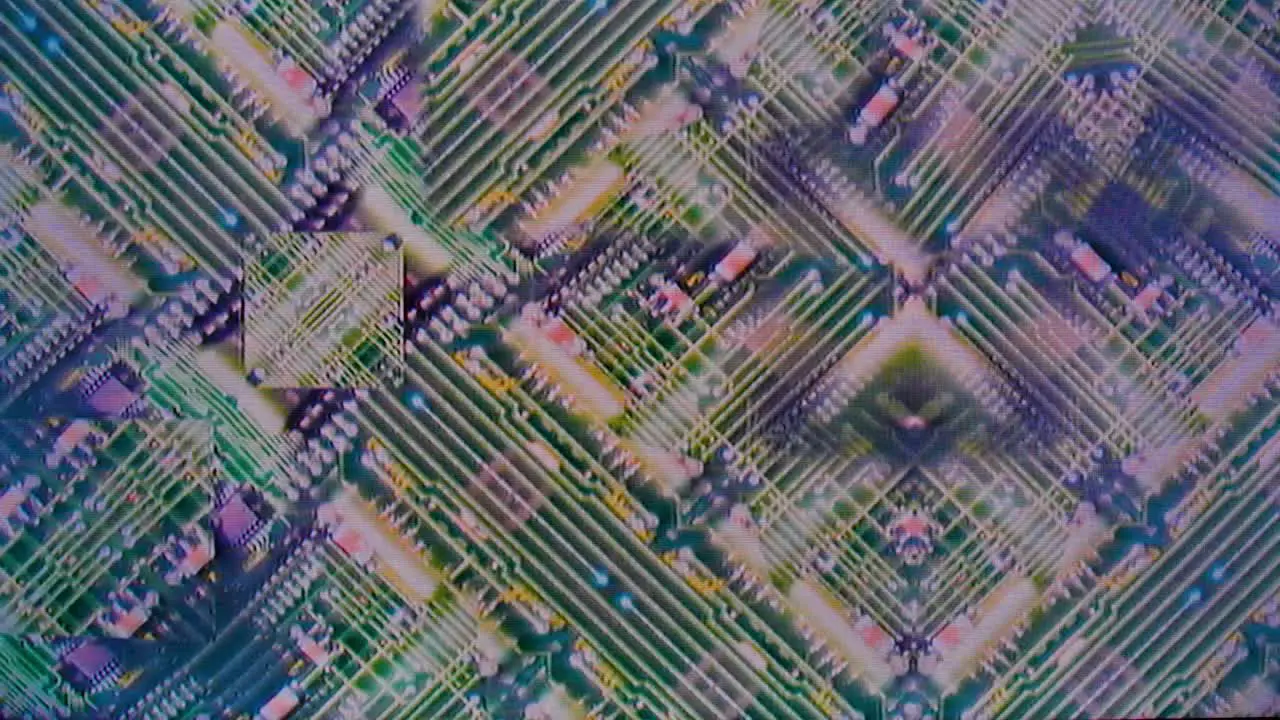 Static Noise Abstract Glitch Circuit Board Animation