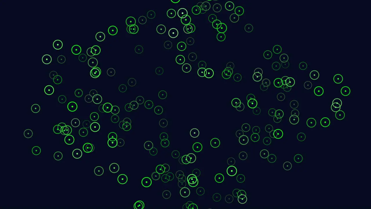 Circular overlapping pattern on black background