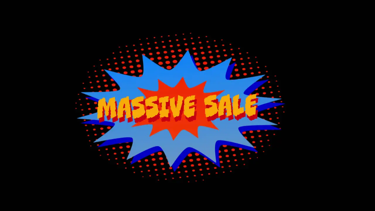 Words Massive Sale appearing in capital letters 