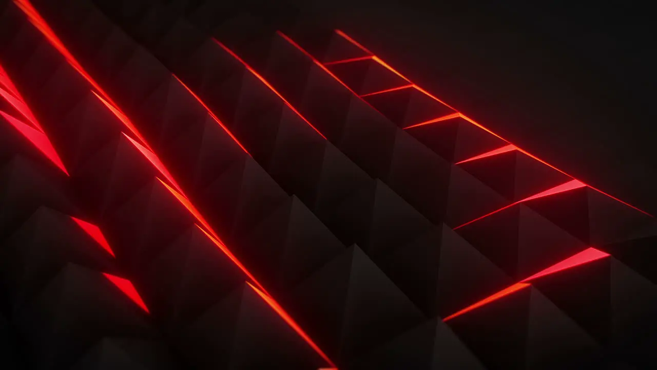 Animated Background Of Moving Triangles On Black