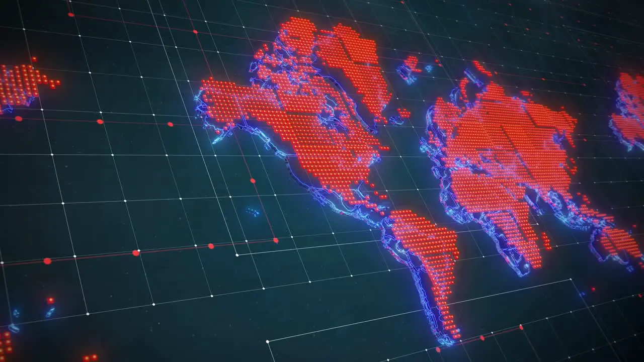 Modern 4k CG World Map Animation